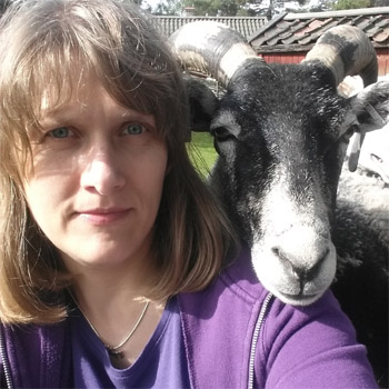 Me with a sheep. Photo taken on 9 June 2016